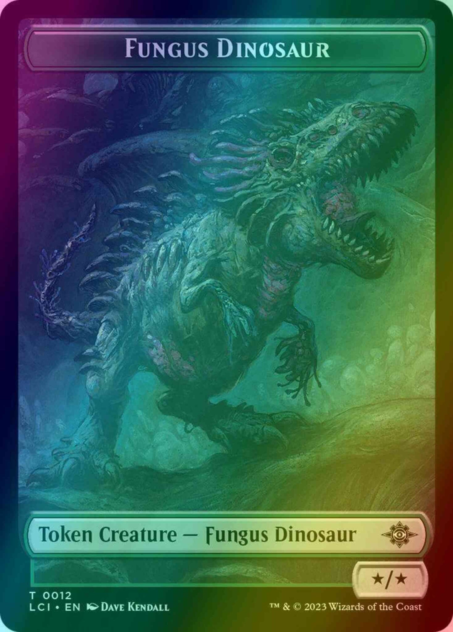 Fungus Dinosaur Token (12) // Vampire Demon Token (15) [The Lost Caverns of Ixalan: Tokens] [Foil]