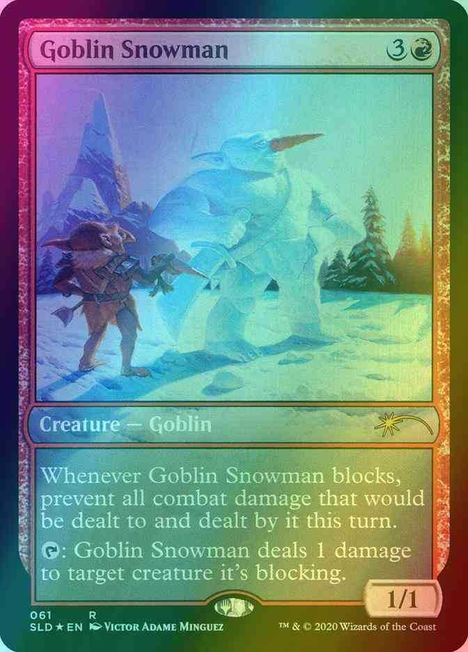 Goblin Snowman [0061] [Full Art] [April Fools] [Secret Lair Drop] [Foil]
