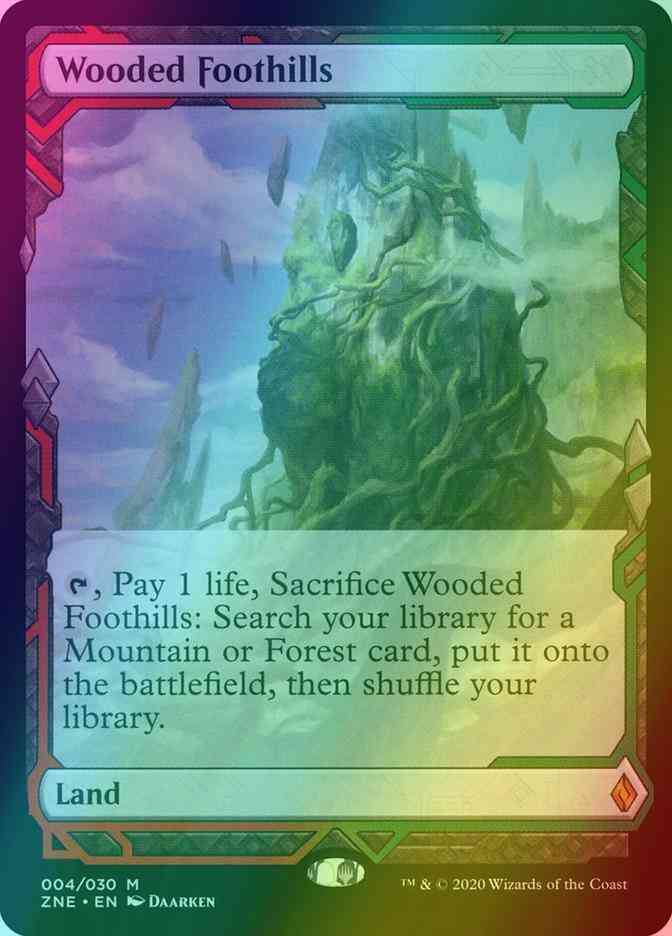 Wooded Foothills [4] [Masterpiece Series] [Zendikar Rising Expeditions] [Foil]