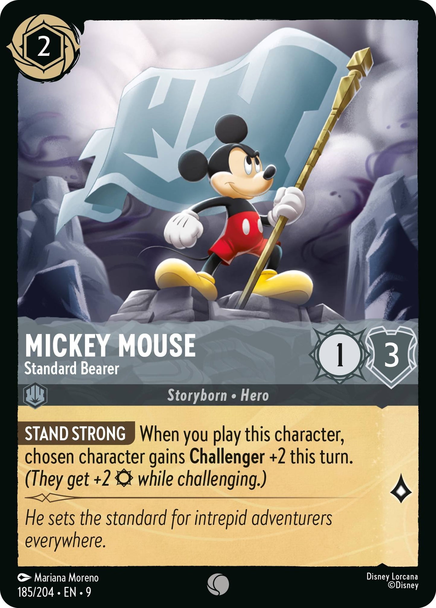 Mickey Mouse - Standard Bearer - 185/204 [Fabled] [Non-Foil]