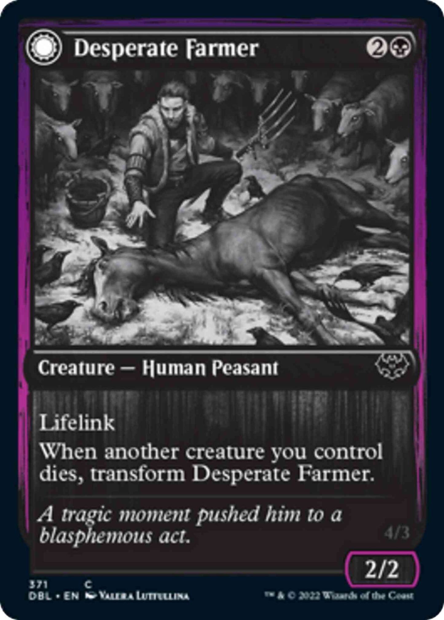 Desperate Farmer // Depraved Harvester [371] [Innistrad: Double Feature] [Non-Foil]