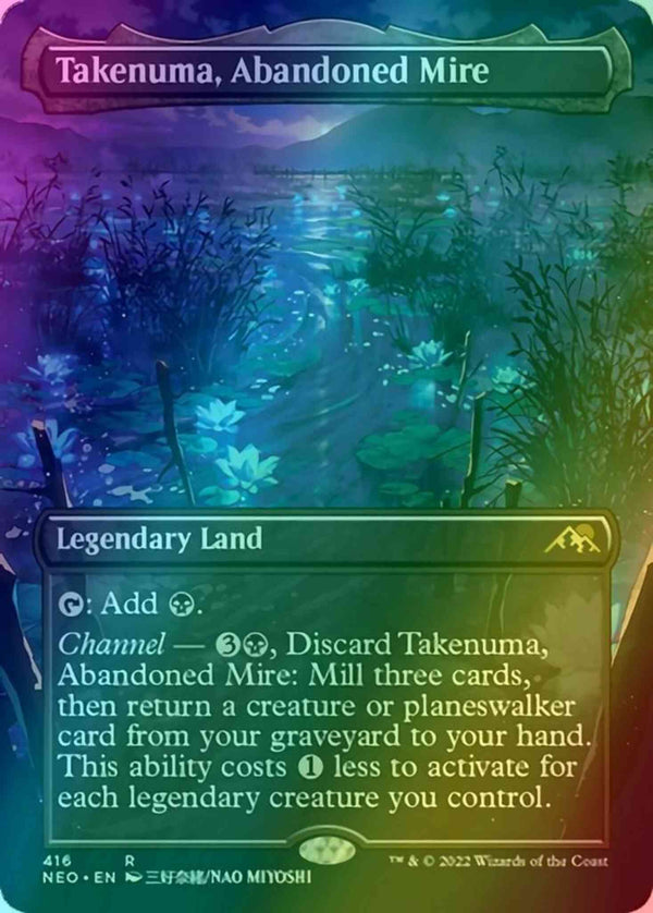 Takenuma, Abandoned Mire [416] [Borderless] [Kamigawa:: Neon Dynasty] [Foil]