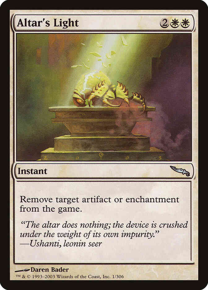 Altar's Light [1] [Mirrodin] [Non-Foil]