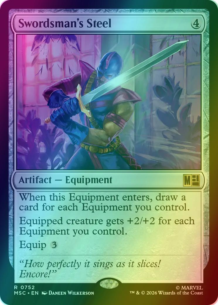 Swordsman's Steel [752] [Jumpstart] [Marvel Super Heroes: Commander] [Foil]