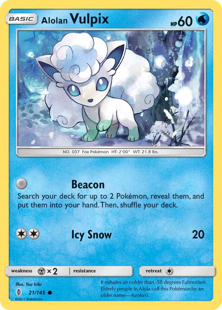 Alolan Vulpix - 21/145 - Common [sm2-21] [Non-Holo]