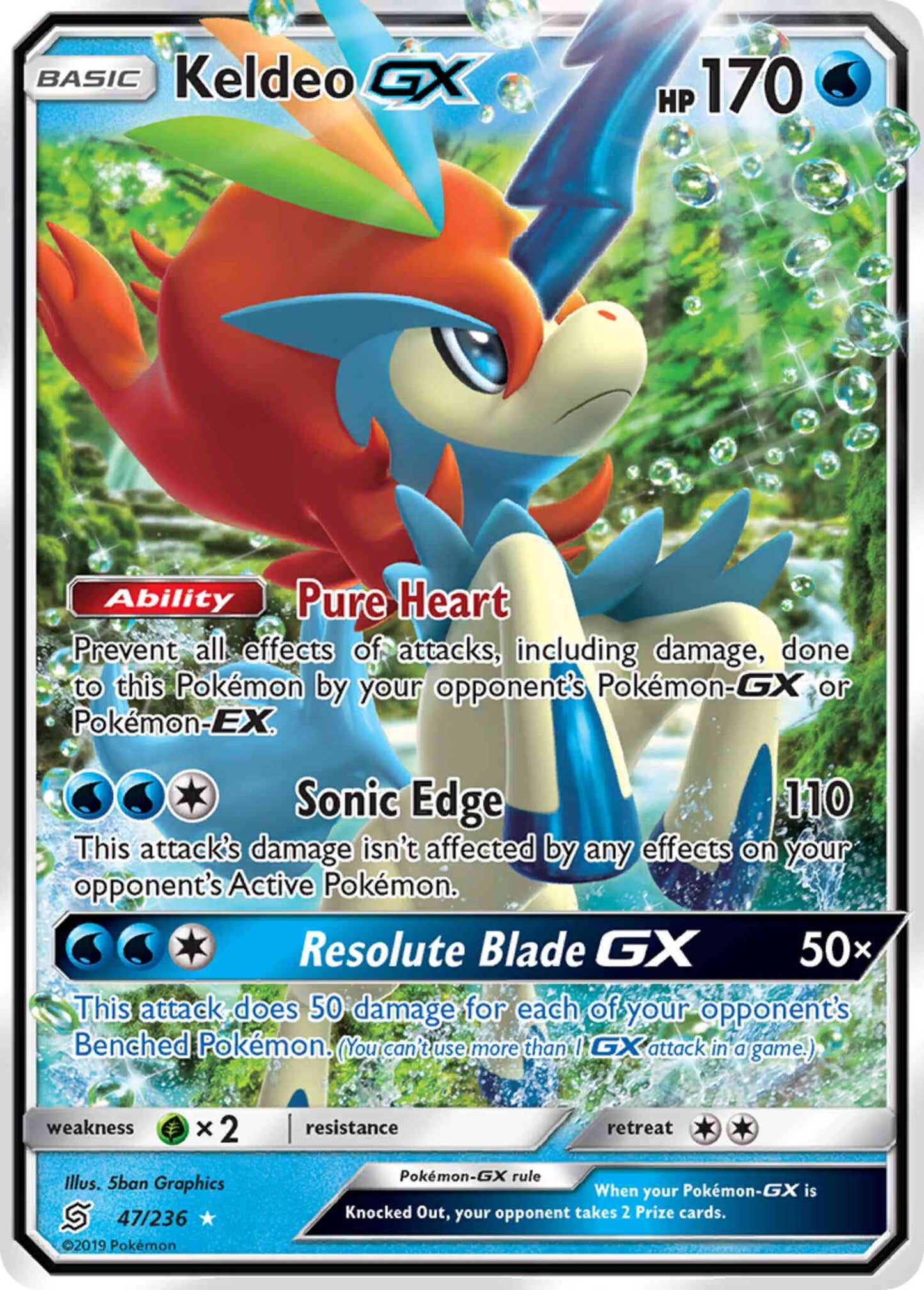 Keldeo-GX - 47/236 - Rare Holo GX [sm11-47] [Ultra]