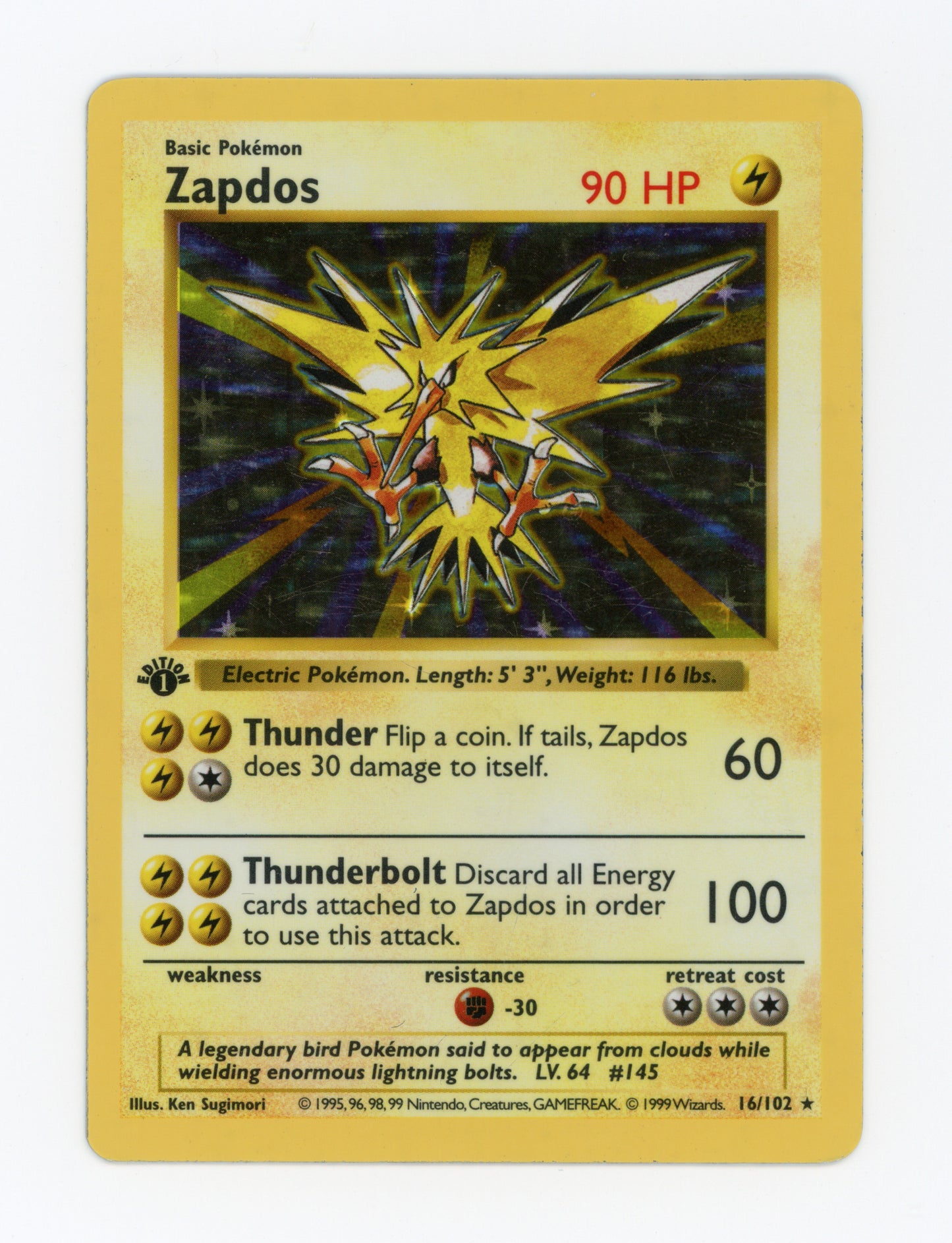 Zapdos — Rare|1st Edition|Holo — ID 17987