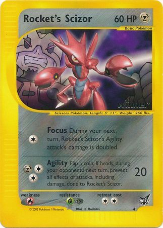 Rocket's Scizor - Winner - 4/9 - Best of Game Promo [Non-Holo]