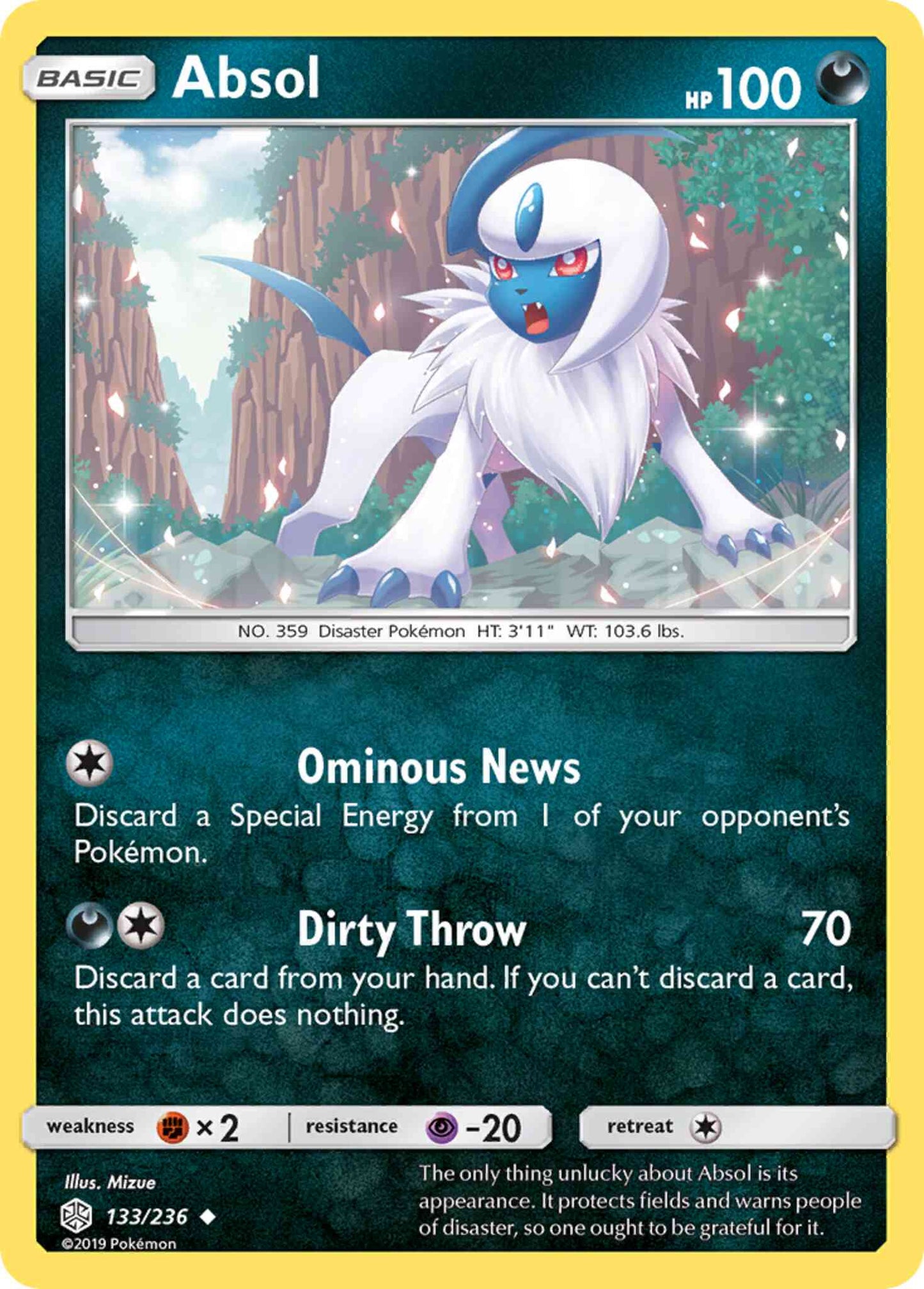 Absol - 133/236 - Uncommon [sm12-133] [Reverse Holo]