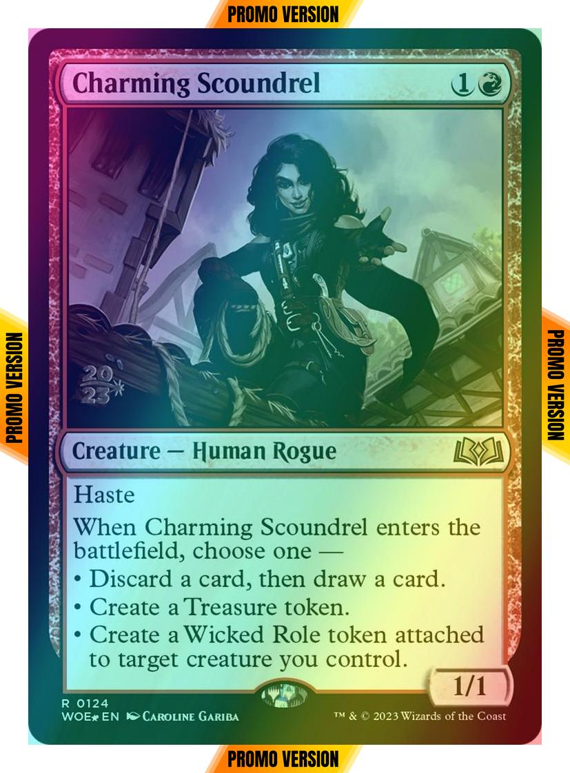 Charming Scoundrel [124s] [Prerelease] [Wilds of Eldraine: Promos] [Foil]