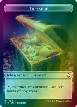 Boo Token (10) // Treasure Token (15) [Adventures in the Forgotten Realms: Tokens] [Foil]