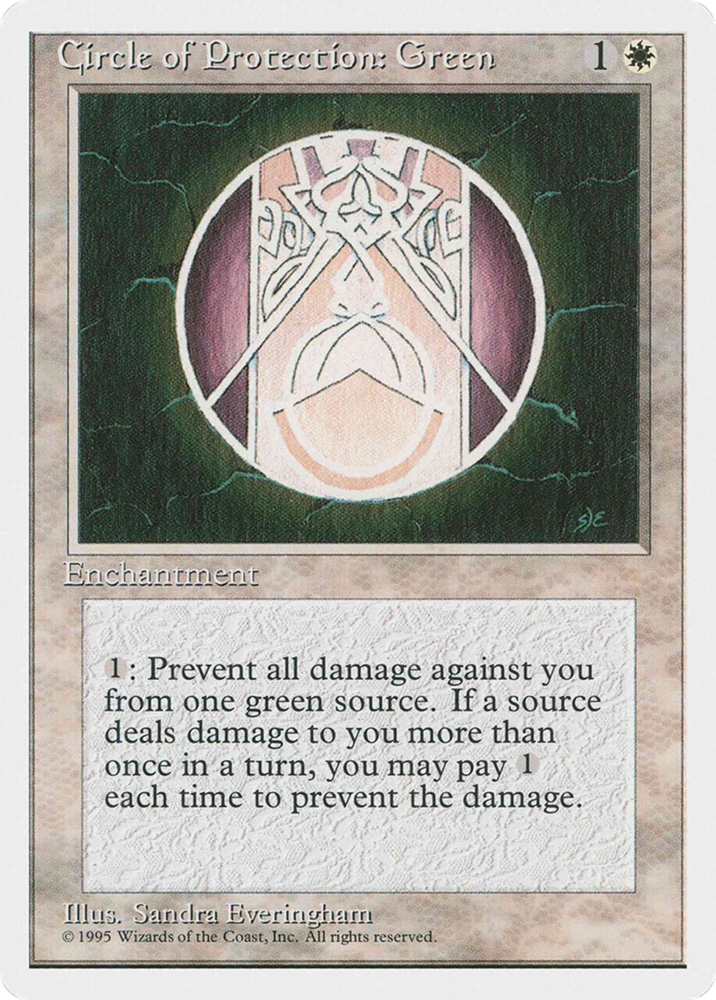 Circle of Protection: Green [16] [Fourth Edition] [Non-Foil]