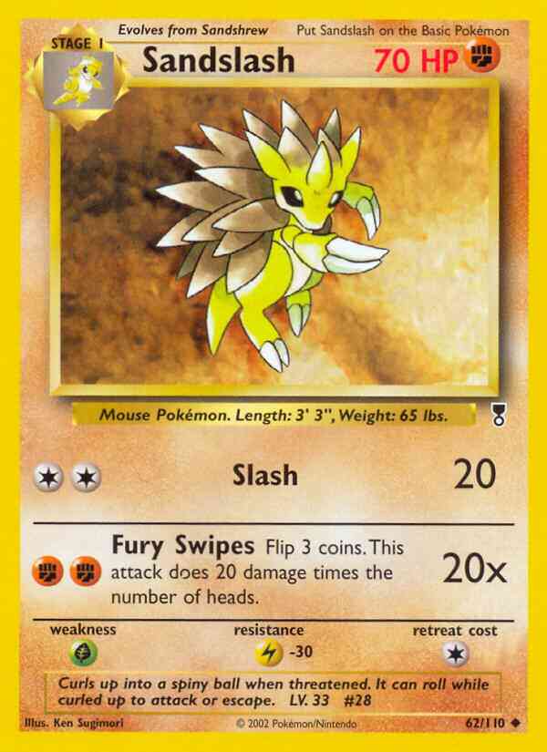 Sandslash - 62/110 - Uncommon [base6-62] [Non-Holo]