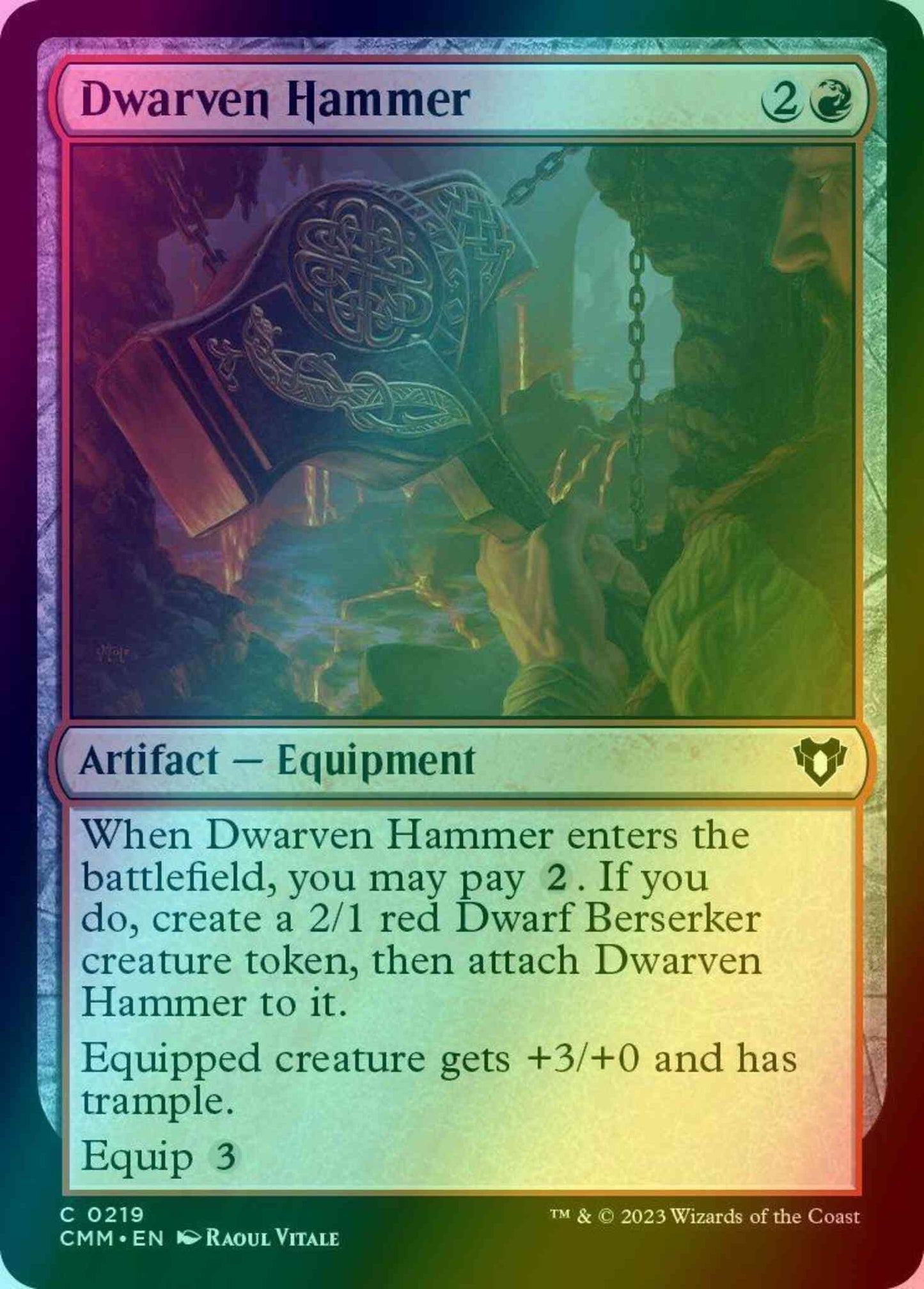 Dwarven Hammer [219] [Commander Masters] [Foil]