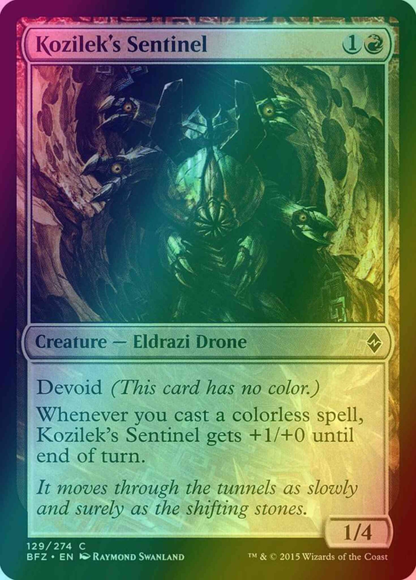 Kozilek's Sentinel [129] [Battle for Zendikar] [Foil]
