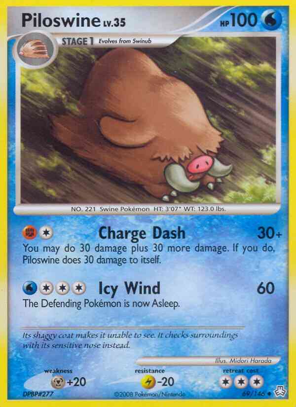 Piloswine - 69/146 - Uncommon [dp6-69] [Reverse Holo]