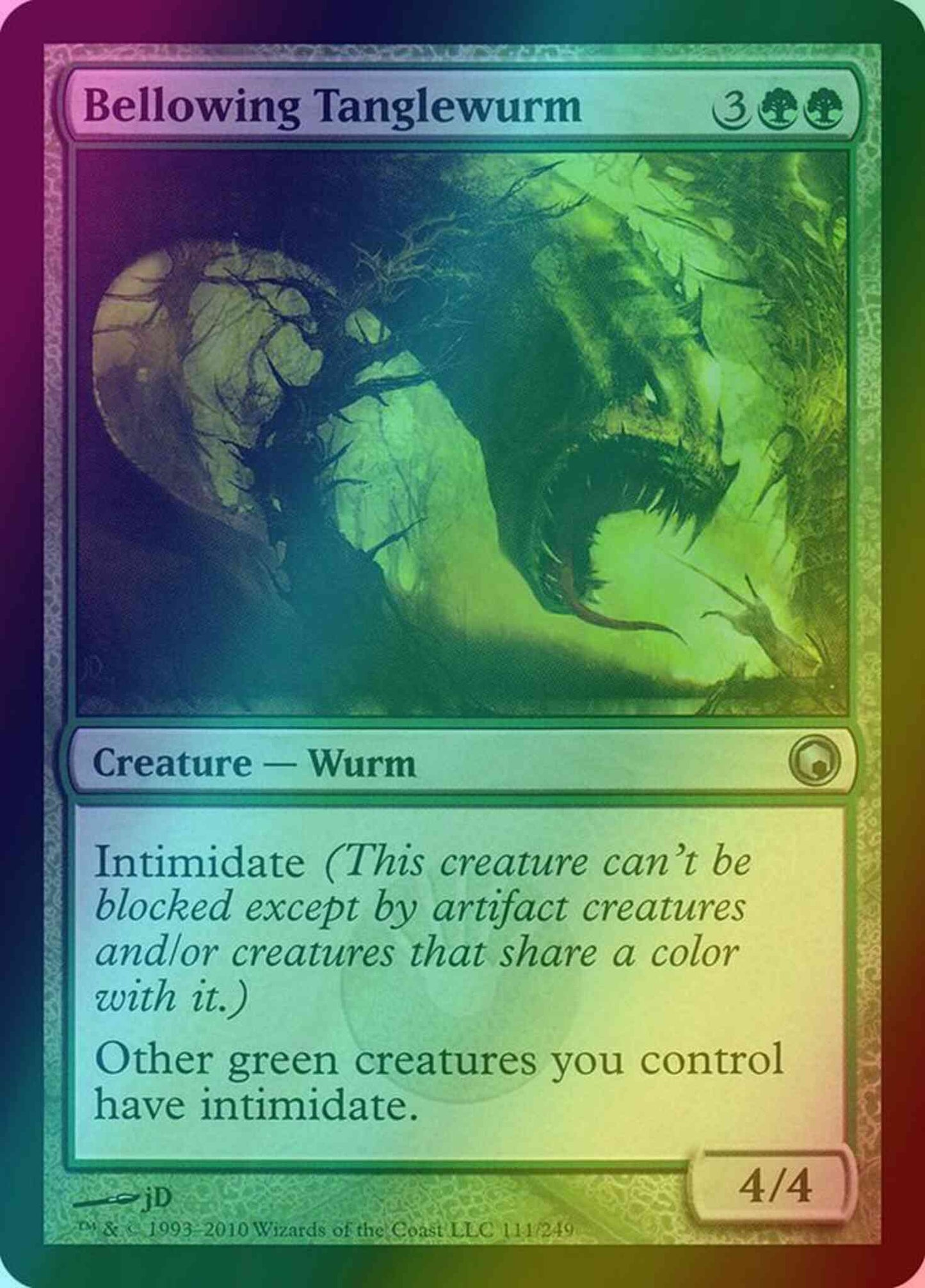Bellowing Tanglewurm [111] [Scars Of Mirrodin] [Foil]