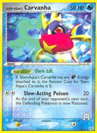Team Aqua's Carvanha - 25/95 - Uncommon [ex4-25] [Reverse Holo]