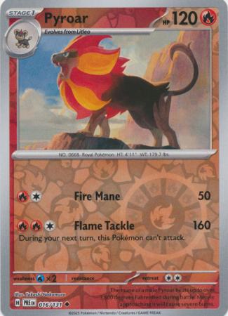Pyroar - 016/131 - Uncommon [sv085-016] [Reverse Holo]