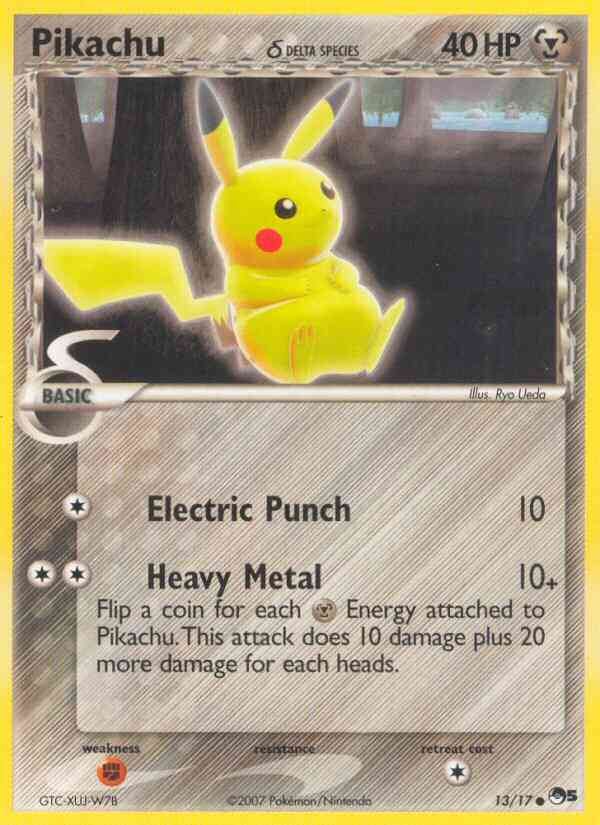 Pikachu δ - 13/17 - Common [pop5-13] [Non-Holo]