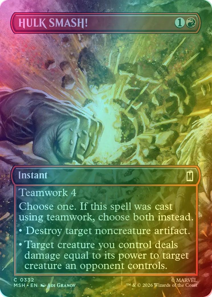 HULK SMASH! [332] [Borderless] [Scene] [Marvel Super Heroes] [Foil]