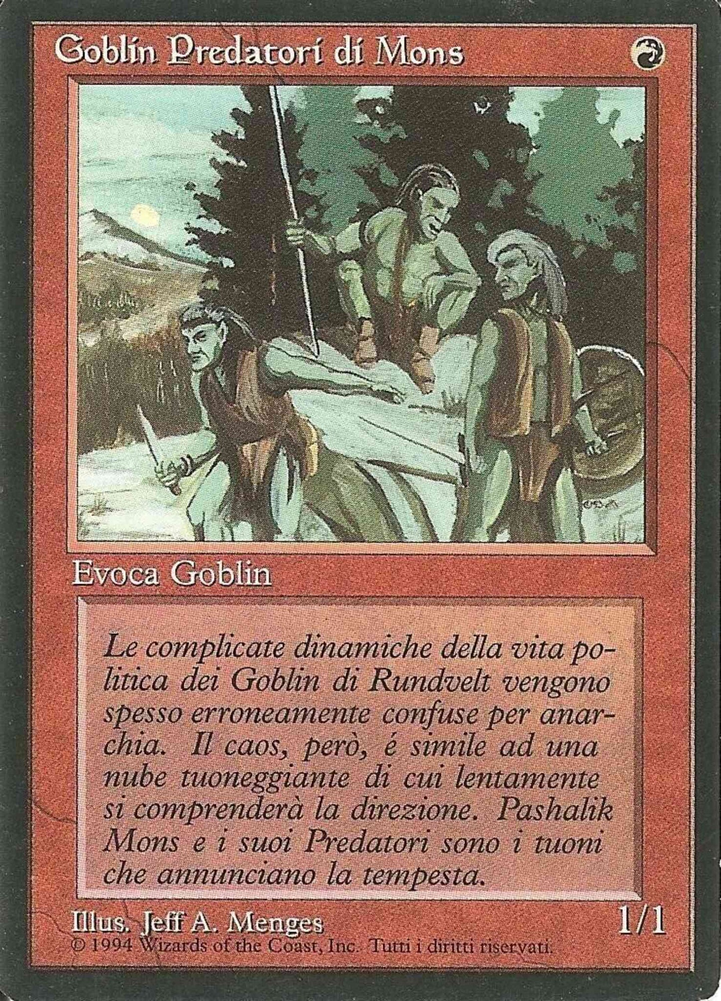 Mons's Goblin Raiders - Italian [167] [Foreign Black Border: Italian] [Non-Foil]