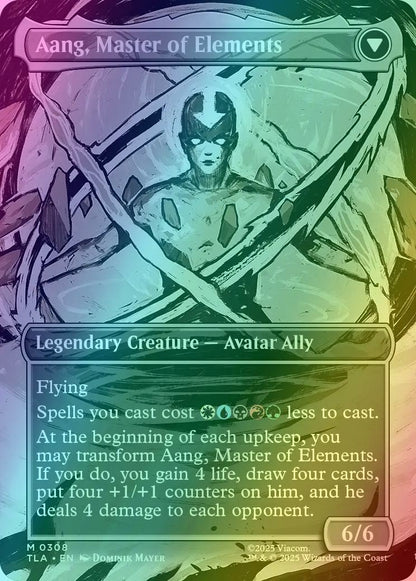 Avatar Aang // Aang, Master of Elements [308] [Borderless] [Scene] [Avatar: The Last Airbender] [Foil]