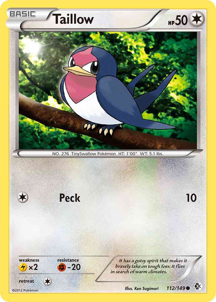Taillow - 112/149 - Common [bw7-112] [Reverse Holo]