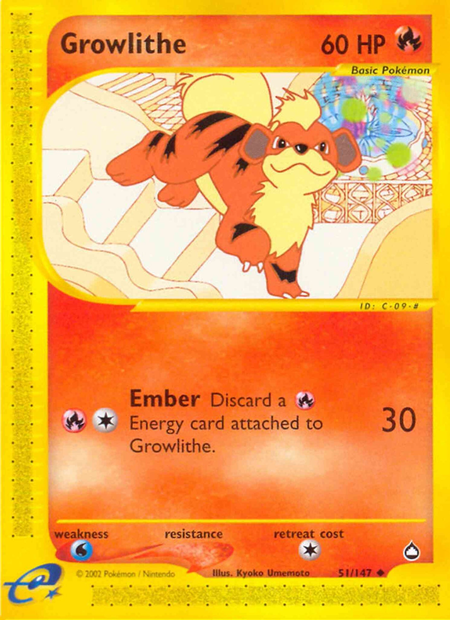Growlithe - 51/147 - Uncommon [ecard2-51] [Non-Holo]