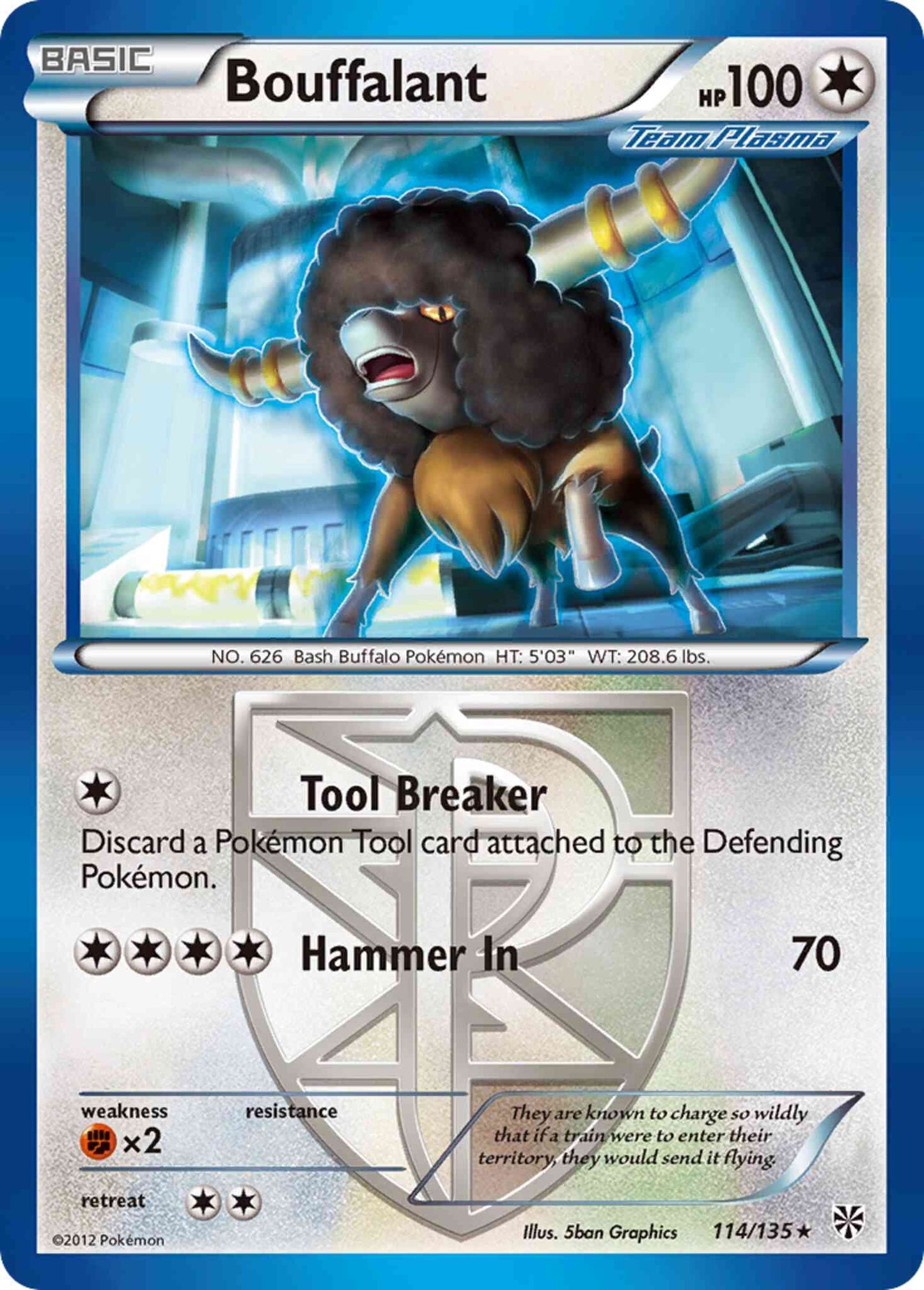 Bouffalant - 114/135 - Rare [bw8-114] [Reverse Holo]