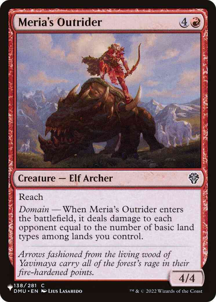 Meria's Outrider [DMU-138] [The List] [Non-Foil]