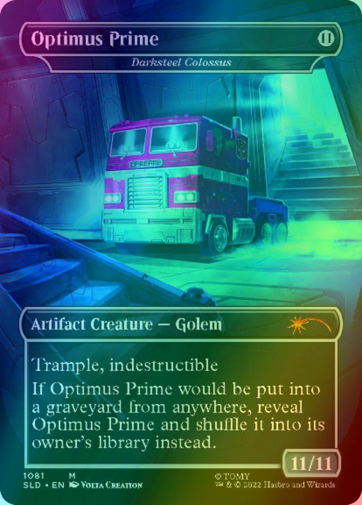 Optimus Prime - Darksteel Colossus // Optimus Prime - Darksteel Colossus [1081] [Borderless] [Transformers: Prime Vs. Megatron] [Secret Lair Drop] [Foil]