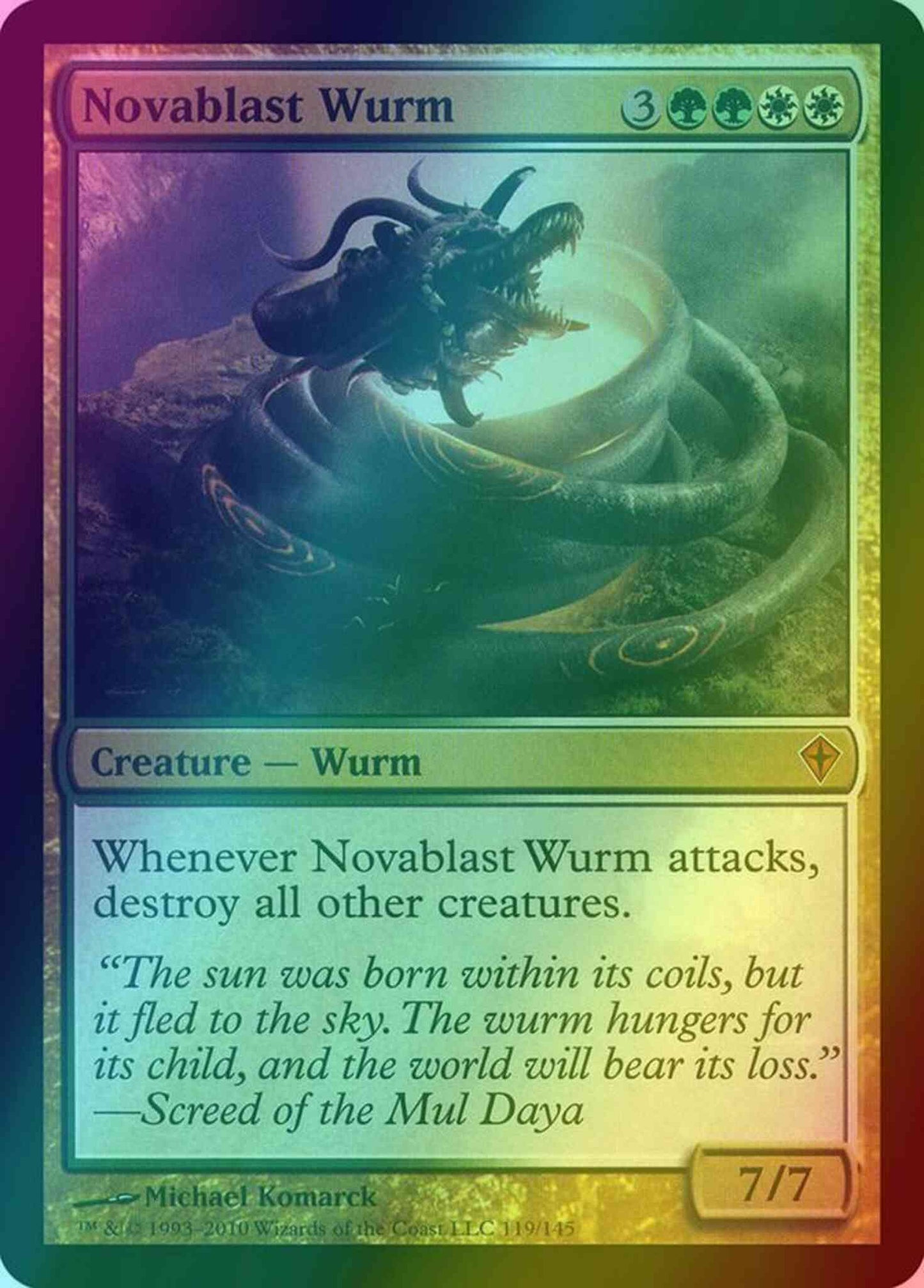 Novablast Wurm [119] [Worldwake] [Foil]