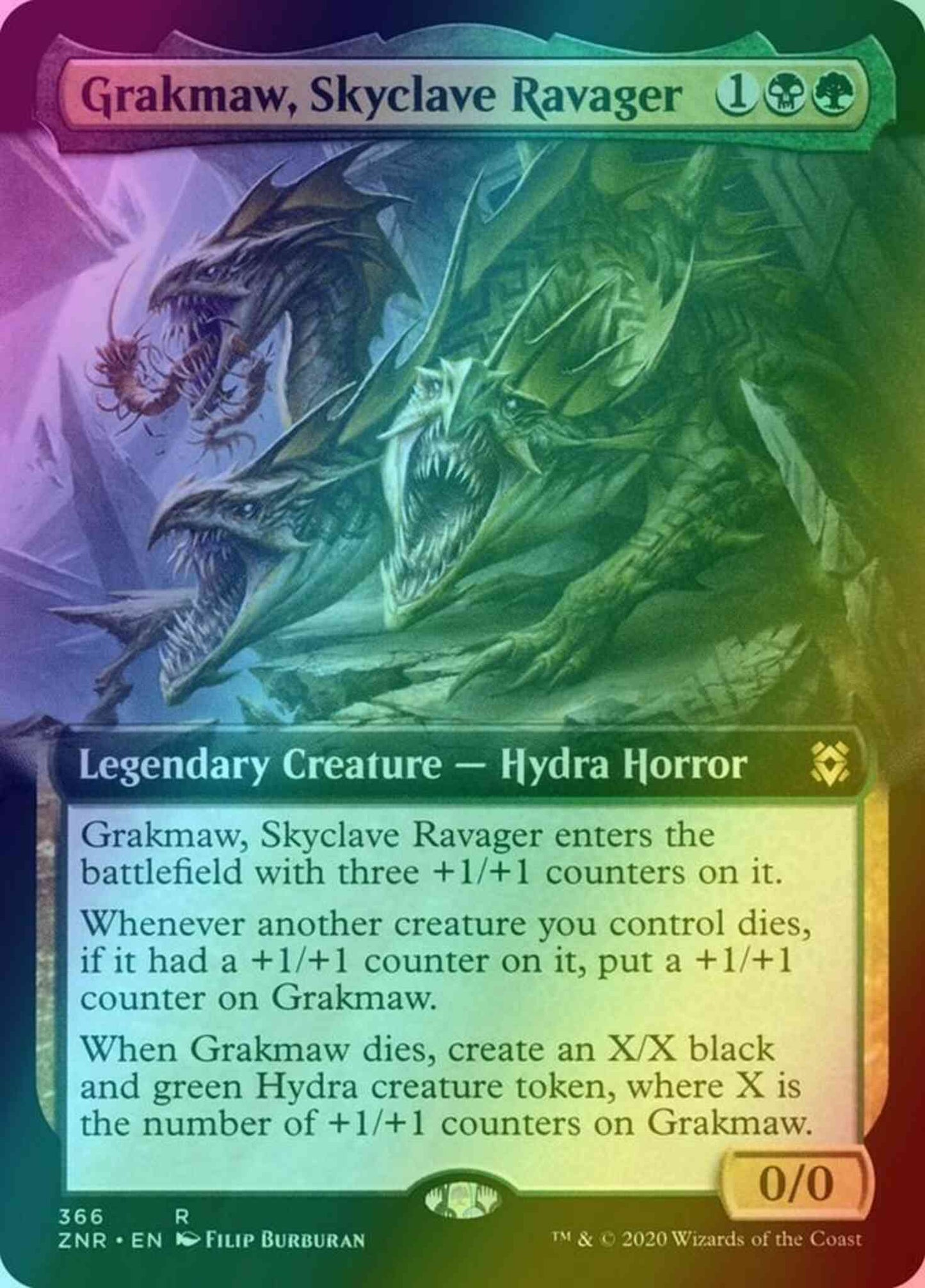 Grakmaw, Skyclave Ravager [366] [Extended Art] [Zendikar Rising] [Foil]
