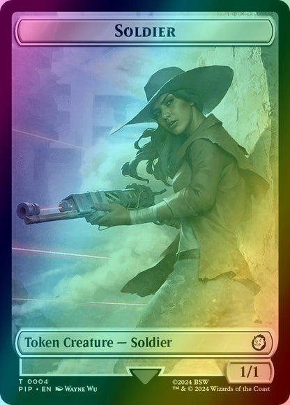 Energy Reserve Token (21) // Soldier Token (04) [Fallout: Tokens] [Foil]
