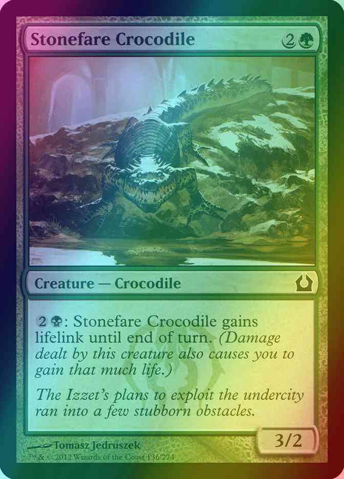Stonefare Crocodile [136] [Return To Ravnica] [Foil]