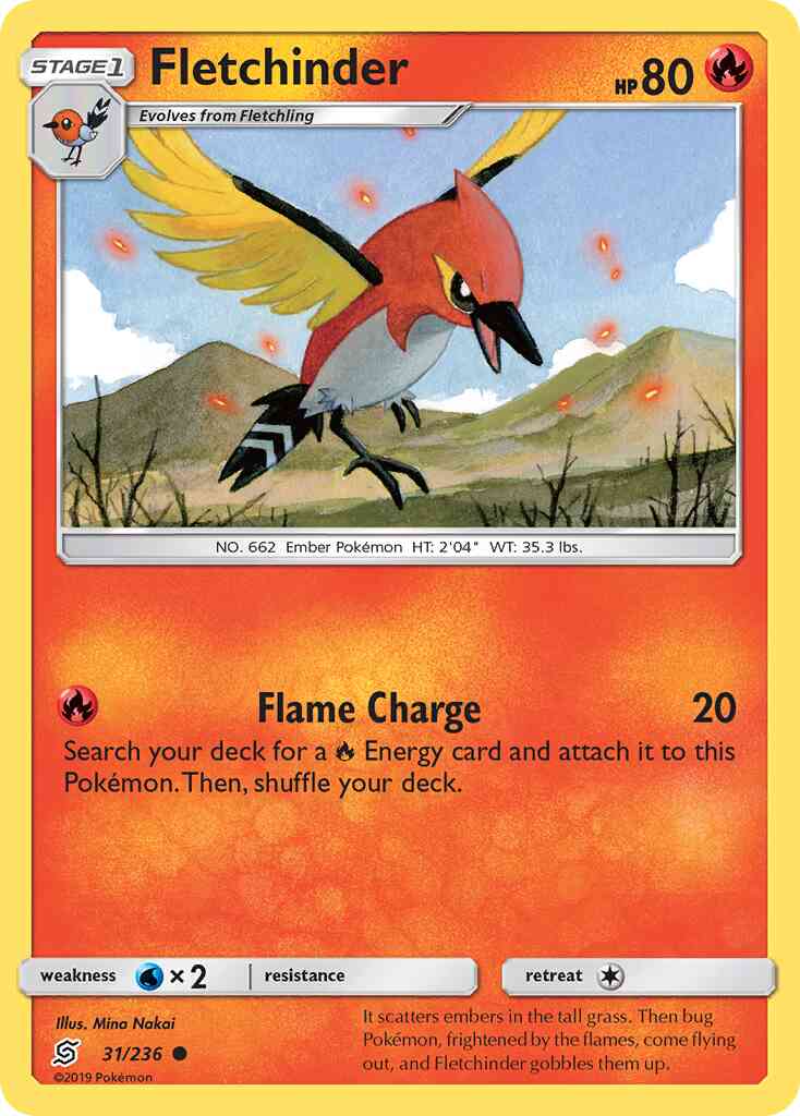 Fletchinder - 31/236 - Common [sm11-31] [Reverse Holo]