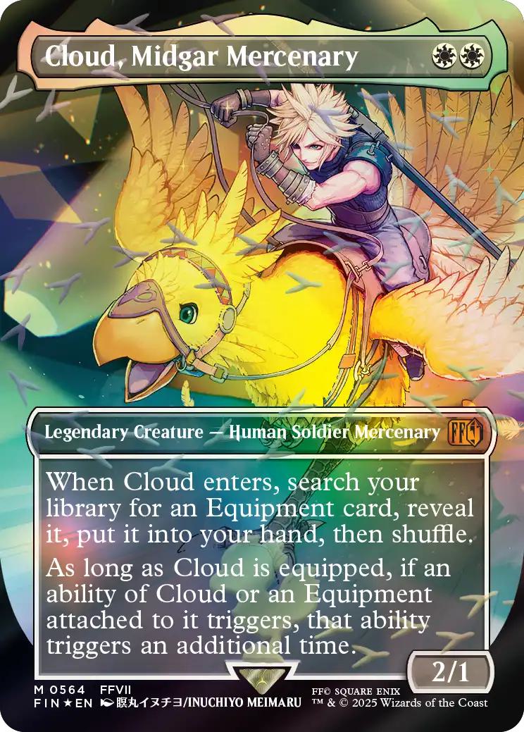 Cloud, Midgar Mercenary [564] [Borderless] [FINAL FANTASY] [Chocobo Track Foil]
