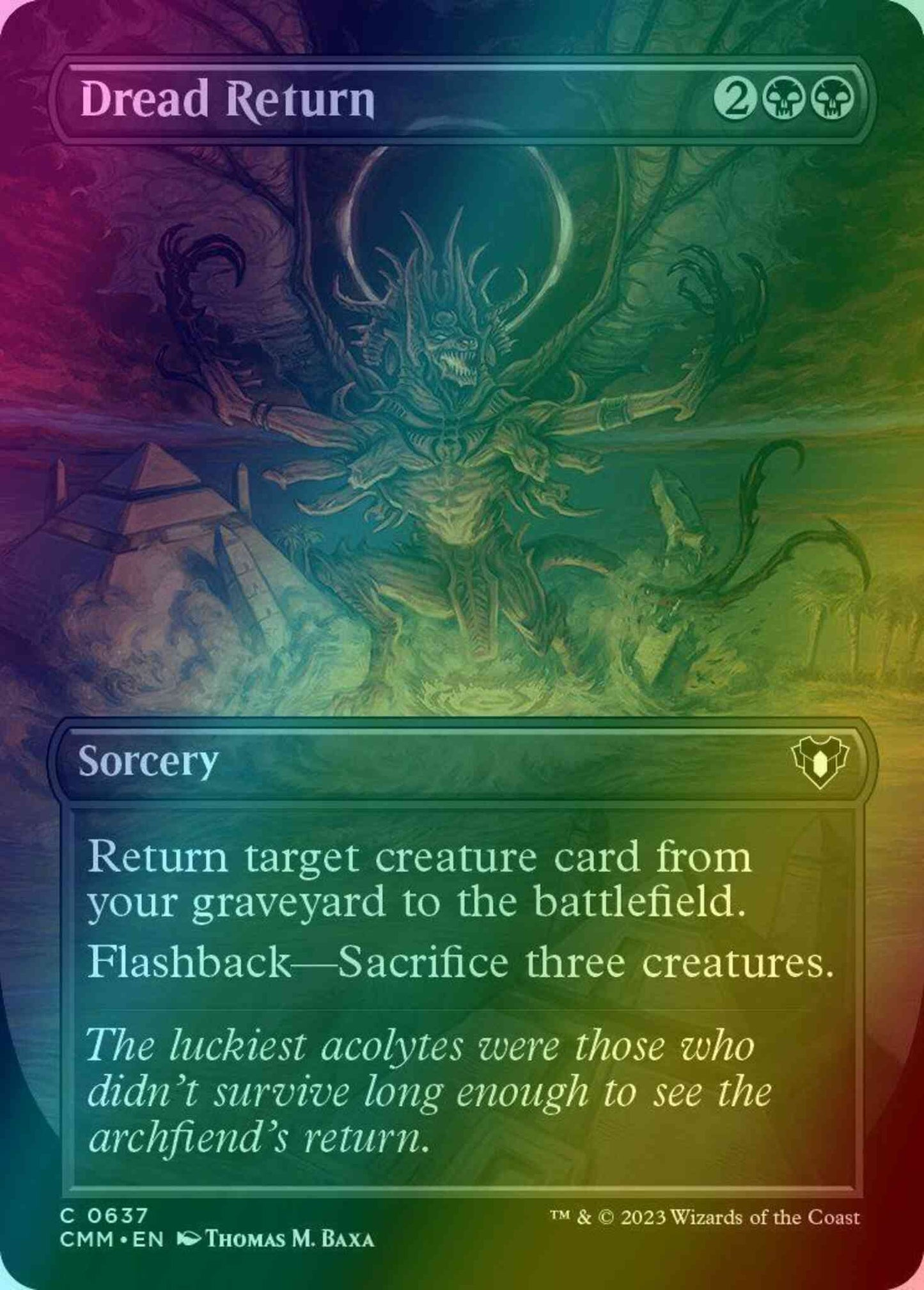 Dread Return [637] [Borderless] [Commander Masters] [Foil]