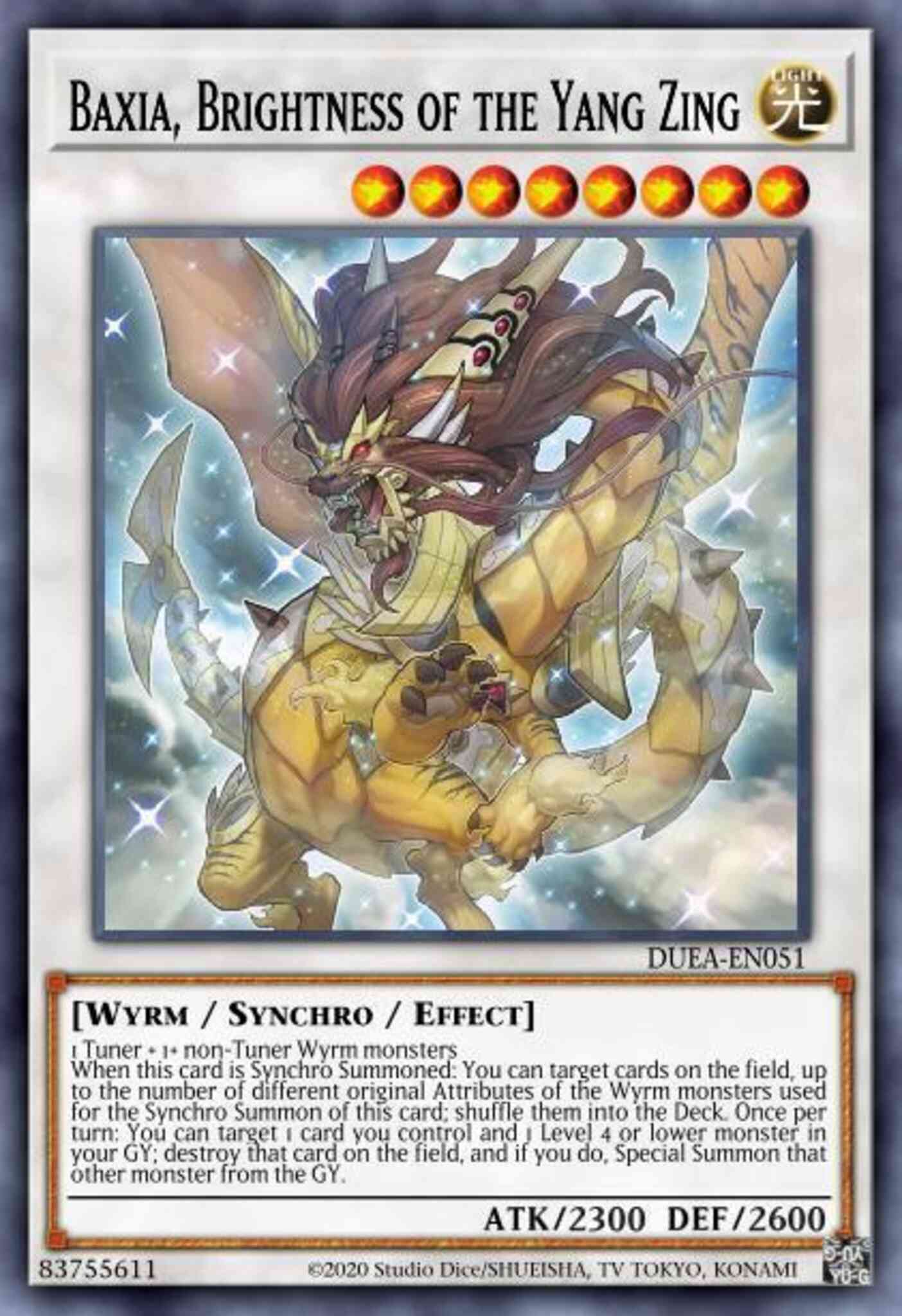 Baxia, Brightness of the Yang Zing - DUEA-EN051 - Ultimate Rare - Unlimited