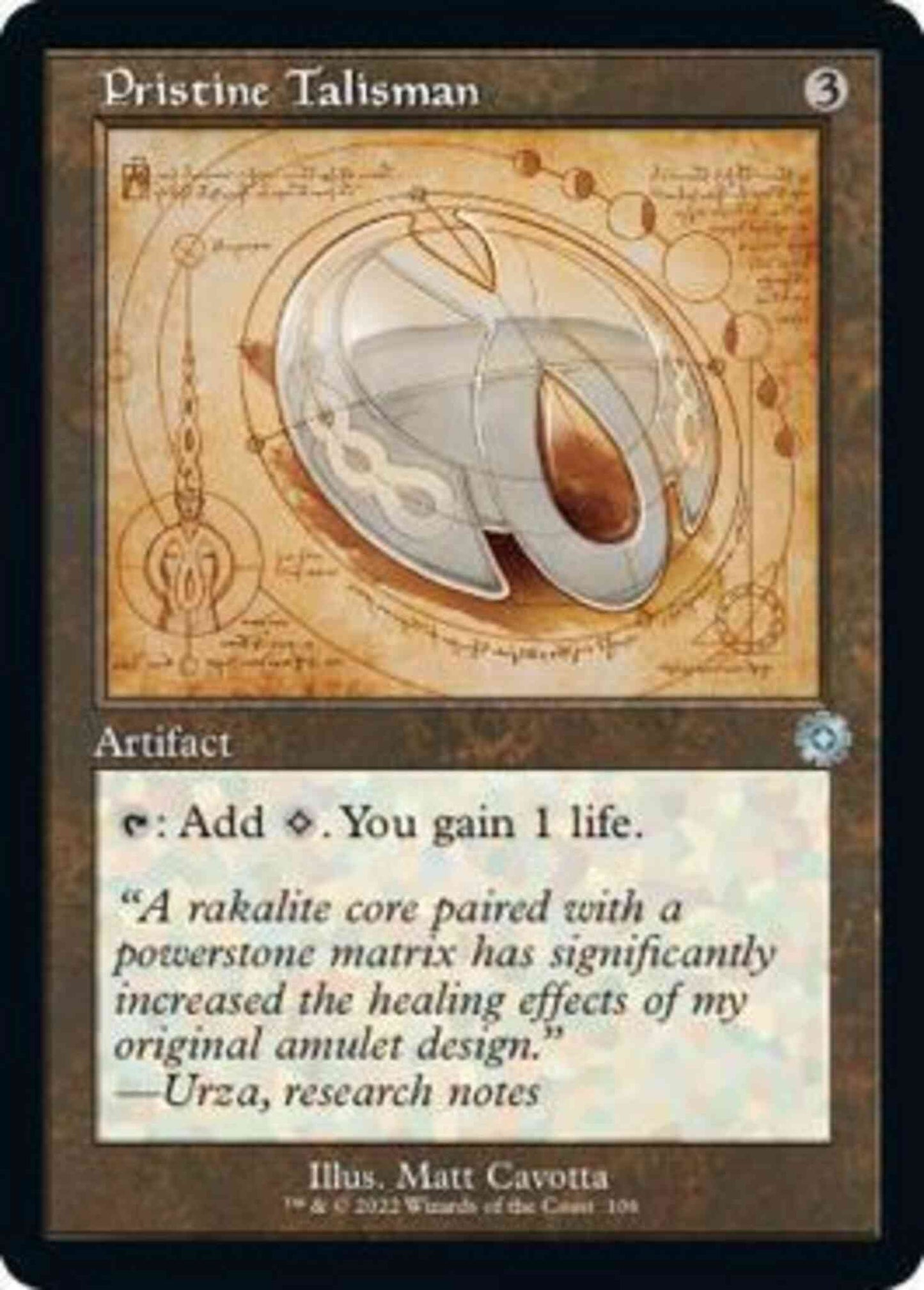 Pristine Talisman [106] [Retro Frame] [Schematic] [The Brothers' War Retro Artifacts] [Non-Foil]