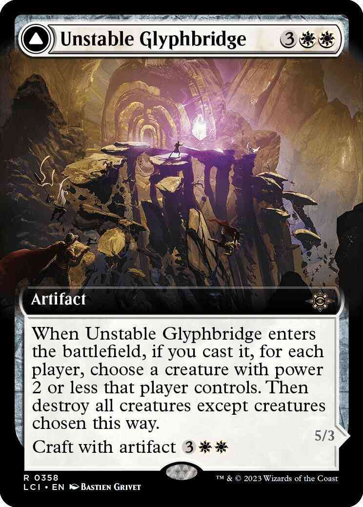 Unstable Glyphbridge // Sandswirl Wanderglyph [358] [Extended Art] [The Lost Caverns of Ixalan] [Non-Foil]