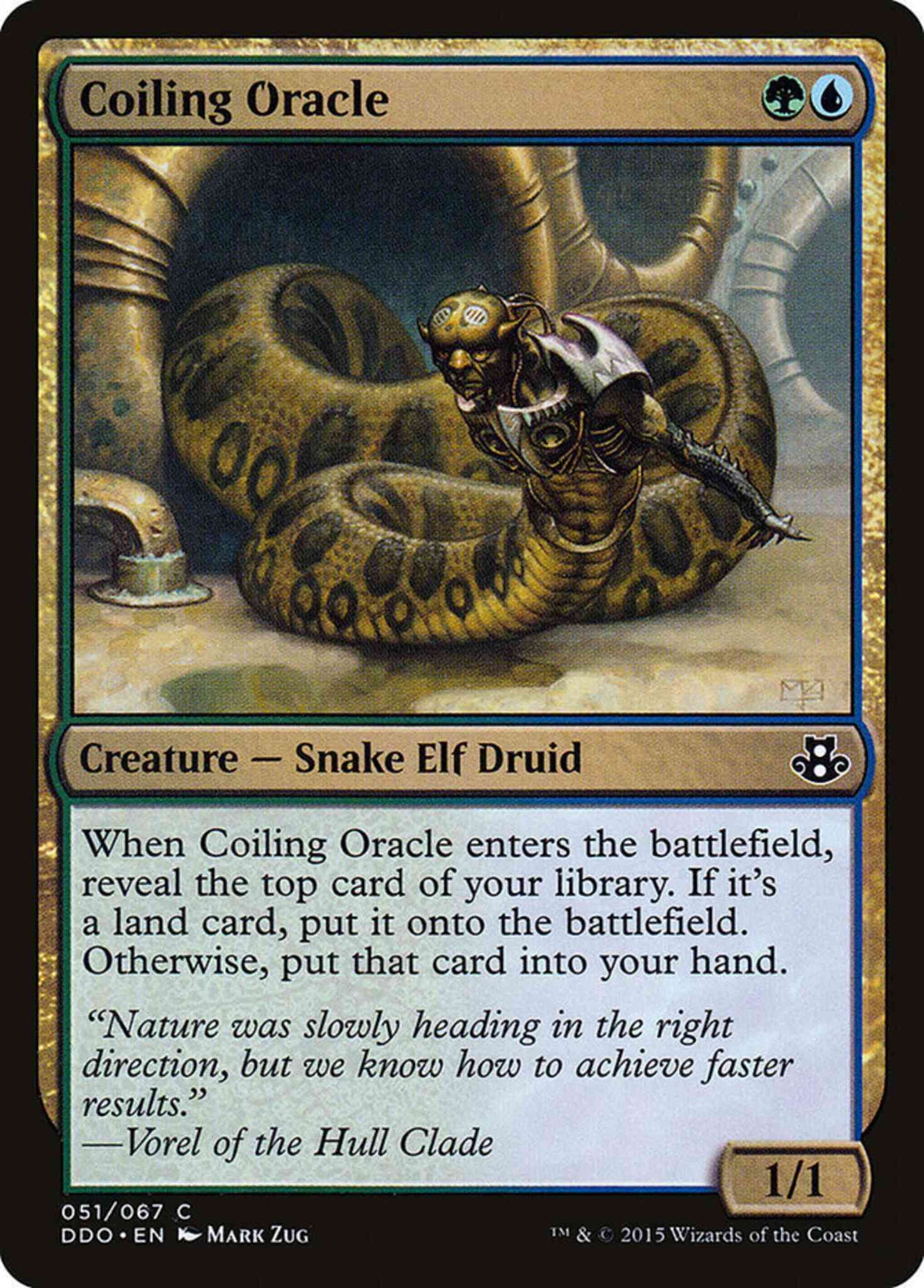 Coiling Oracle [51] [Duel Decks Elspeth vs Kiora] [Non-Foil]