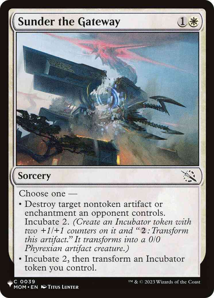 Sunder the Gateway [MOM-39] [The List] [Non-Foil]