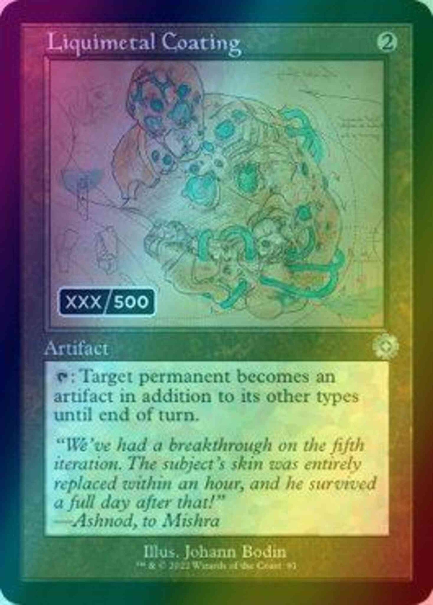 Liquimetal Coating - Serial Numbered [91z] [Retro Frame] [Schematic] [The Brothers' War Retro Artifacts] [Foil]