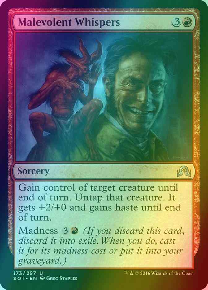 Malevolent Whispers [173] [Shadows over Innistrad] [Foil]