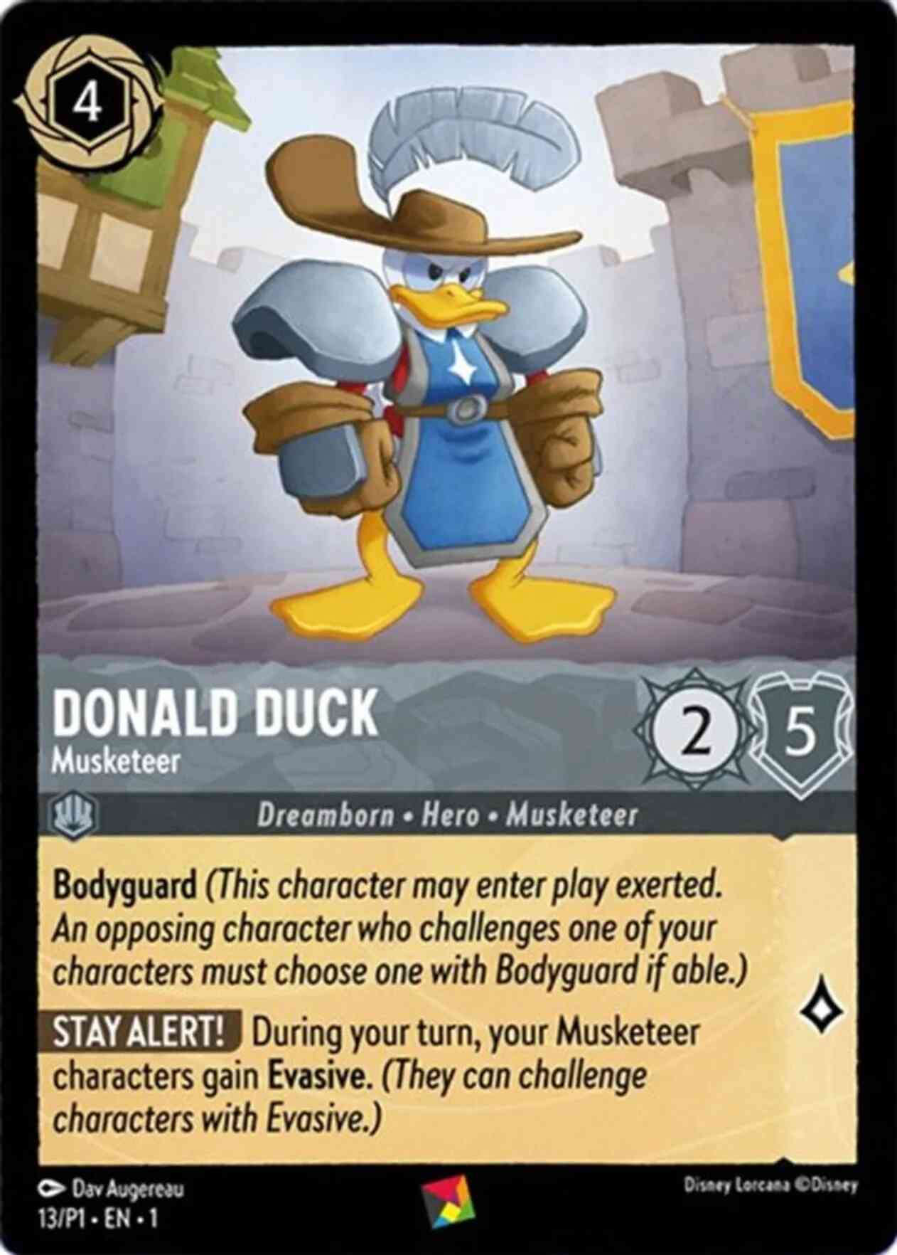 Donald Duck - Musketeer - 13/P1 [Disney Lorcana Promo Cards] [Non-Foil]