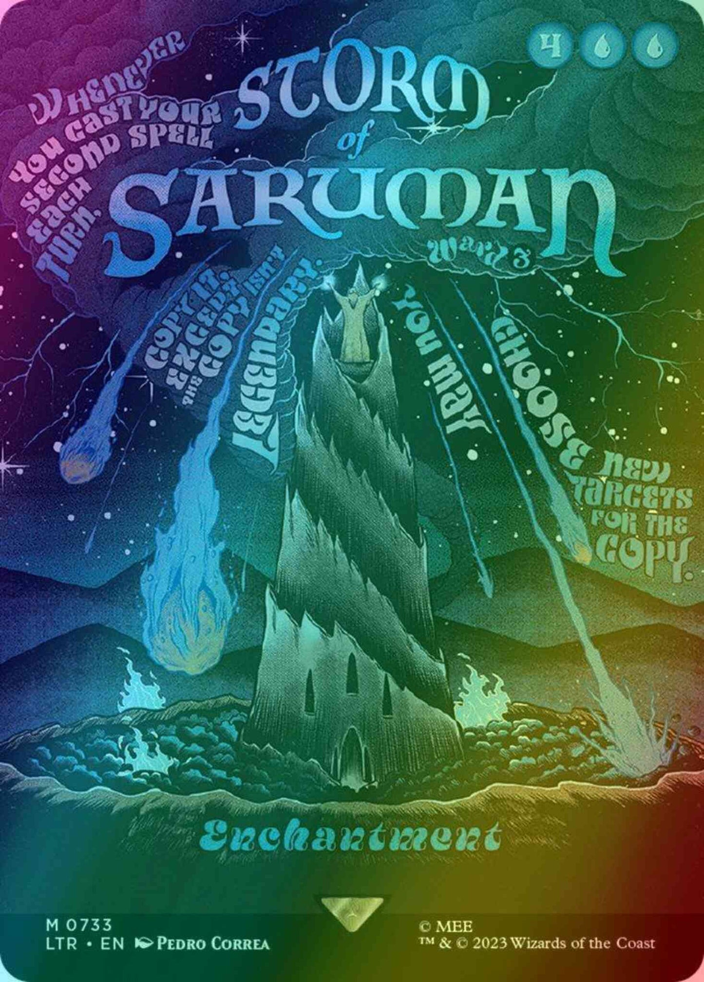 Storm of Saruman [733] [Borderless] [Poster] [The Lord of the Rings: Tales of Middle-earth] [Foil]