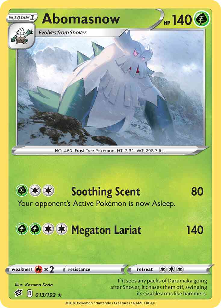 Abomasnow - 013/192 - Rare [swsh2-013] [Non-Holo]