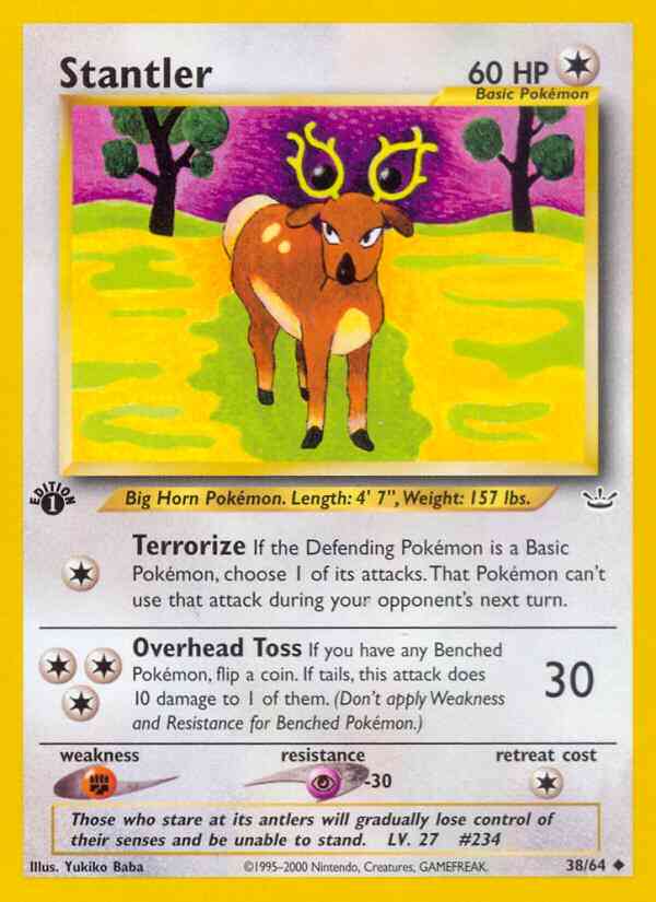 Stantler - 38/64 - Uncommon - 1st Edition [neo3-38] [Non-Holo]